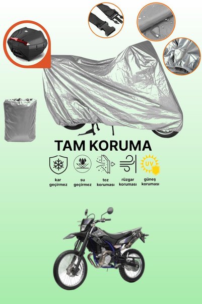 dokaca حقيبة خلفية رمادية متوافقة مع ياماها WR 125 R، غطاء محرك متوافق، غطاء ...