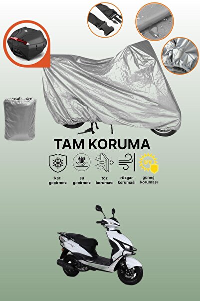 dokaca Gray Rear Bag Compatible Rks Blazer 50 Compatible Motorcycle Cover, Pr...