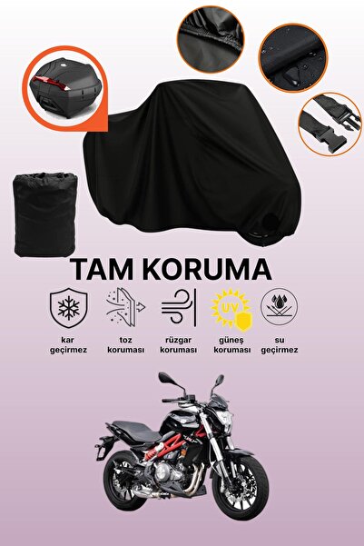 dokaca Black Rear Bag Compatible Benelli Tnt 250 Compatible Motorcycle Tarpau...
