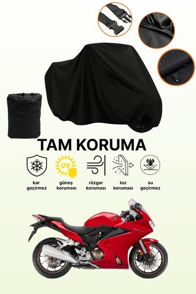 dokaca Black Honda Vfr 800 Compatible Motorcycle Cover, Protective Cover, Mot...