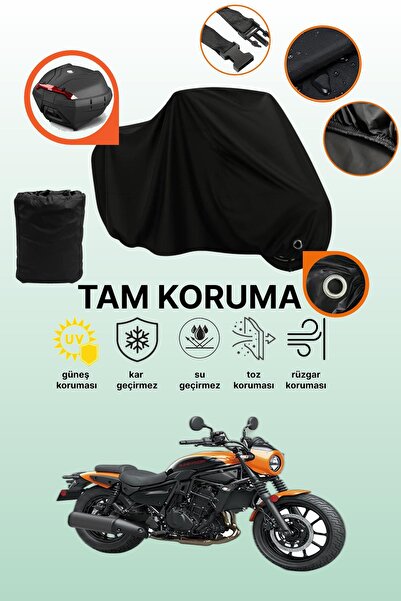 dokaca حقيبة خلفية سوداء وقفل متوافقان مع قماش دراجة نارية متوافق مع كاواساكي...