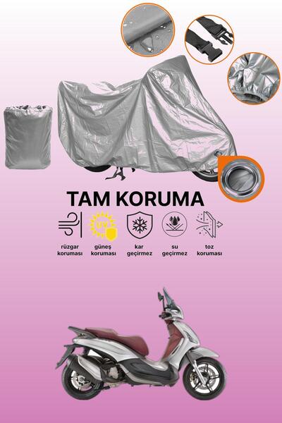 dokaca غطاء حماية رمادي متوافق مع بياجيو بيفرلي سبورت تورينج 350، يعني غطاء محرك متوافق، غطاء واقي