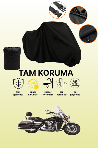 dokaca Black Kawasaki Vn 1700 Classic Tourer Compatible Motorbike Tarpaulin, ...