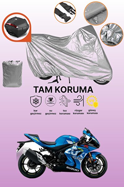dokaca حقيبة خلفية رمادية متوافقة مع سوزوكي GSX-R 1000، غطاء واقي للدراجة الن...