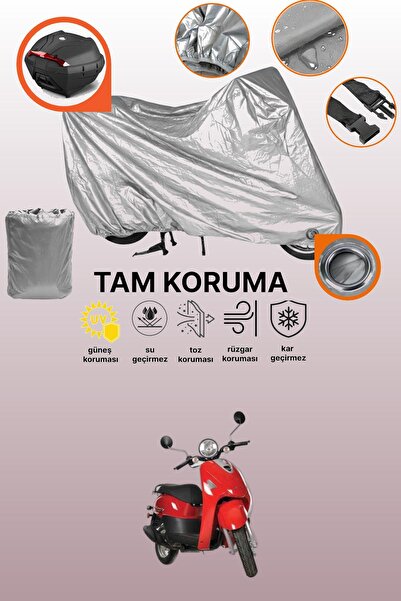 dokaca Gray Lock and Rear Bag Compatible Kanuni Pony 50 Compatible Motorcycle...