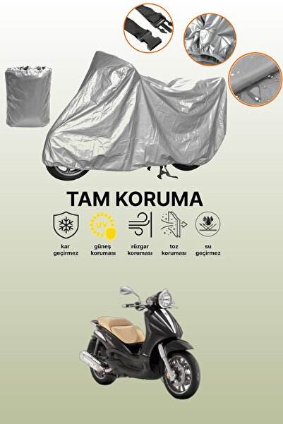 dokaca غطاء دراجة نارية متوافق مع بياجيو بيفرلي 500 باللون الرمادي، غطاء واقي...