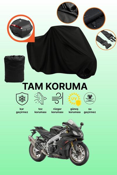 dokaca حقيبة خلفية سوداء متوافقة مع Aprilia RSV4 Factory، غطاء دراجة نارية مت...