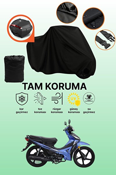 dokaca Black Rear Bag Compatible King Motor Kr-50 Capella Compatible Motorcyc...