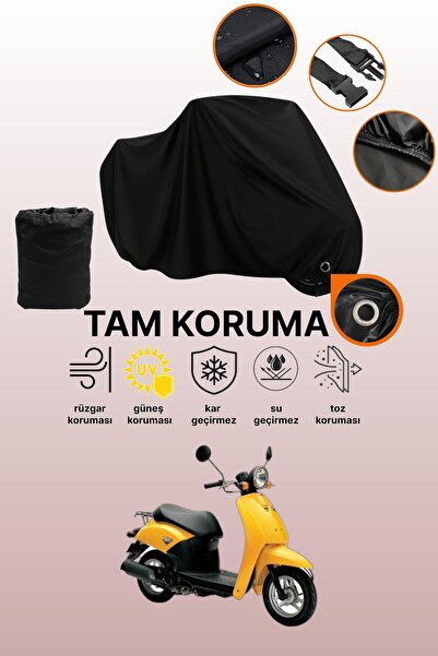 dokaca قماش دراجة نارية متوافق مع هوندا توداي 50 متوافق مع القفل الأسود