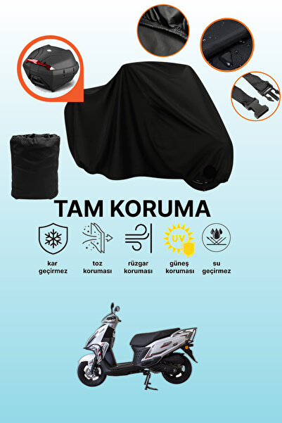 dokaca حقيبة خلفية سوداء متوافقة مع فالكون موكو 50، غطاء واقي للدراجات النارية