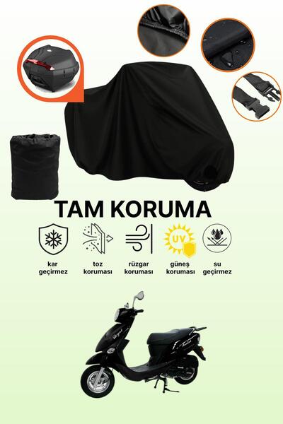dokaca Mondial 100 Loyal Compatible Motorcycle Tarpaulin Compatible with Blac...