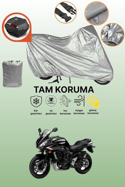 dokaca حقيبة خلفية رمادية متوافقة مع Yamaha FZ6 Fazer S2 ABS، غطاء حماية للدر...