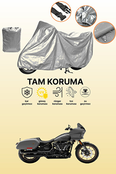 dokaca غطاء دراجة نارية رمادي اللون متوافق مع هارلي ديفيدسون لو رايدر إس تي، ...