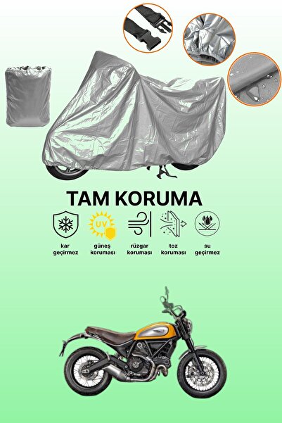 dokaca حقيبة خلفية رمادية اللون وقماش دراجة نارية متوافق مع دوكاتي سكرامبلر ك...