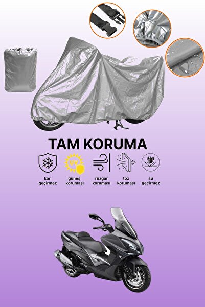 dokaca غطاء دراجة نارية متوافق مع كيمكو إكسايتنج 250i باللون الرمادي، غطاء وا...