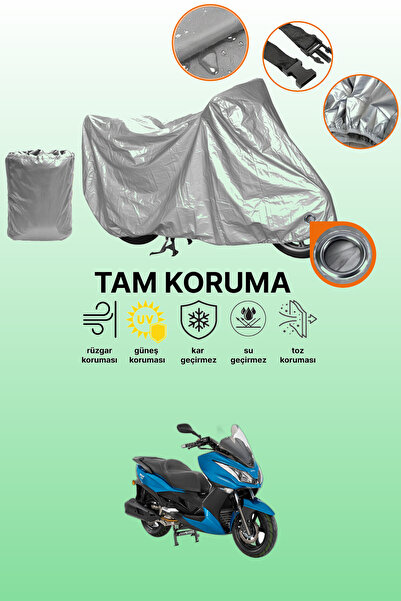dokaca Gray Lock Compatible Kanuni Reha 250 Compatible Motorcycle Cover, Prot...