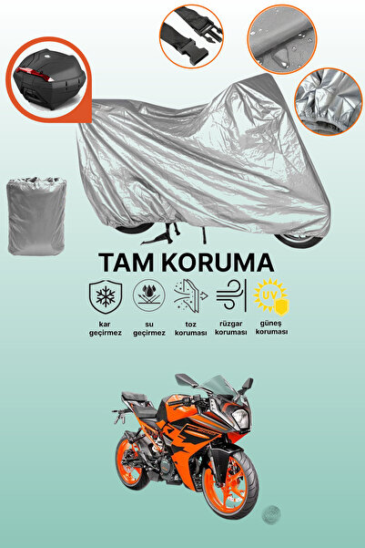 dokaca Gray Rear Bag Compatible Ktm 200 Rc Compatible Motorcycle Tarpaulin, P...