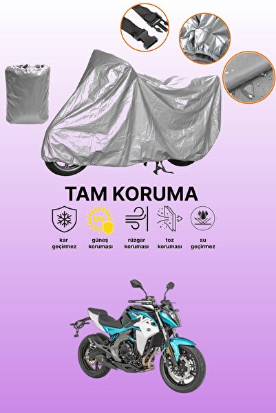 dokaca غطاء دراجة نارية رمادي متوافق مع CFmoto 400NK، غطاء واقي، غطاء للمحرك