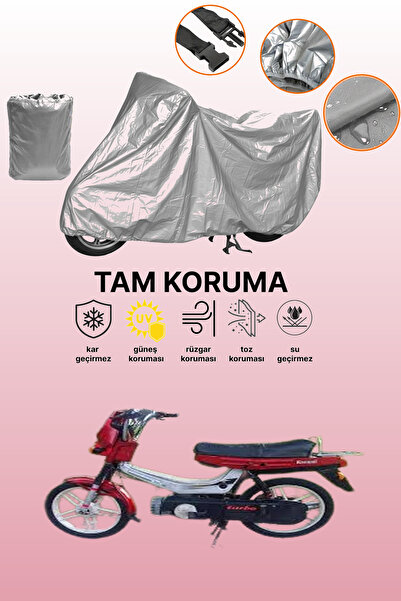 dokaca غطاء دراجة نارية رمادي اللون متوافق مع كانوني موبيد توربو سبورت، غطاء واقي، غطاء للمحرك