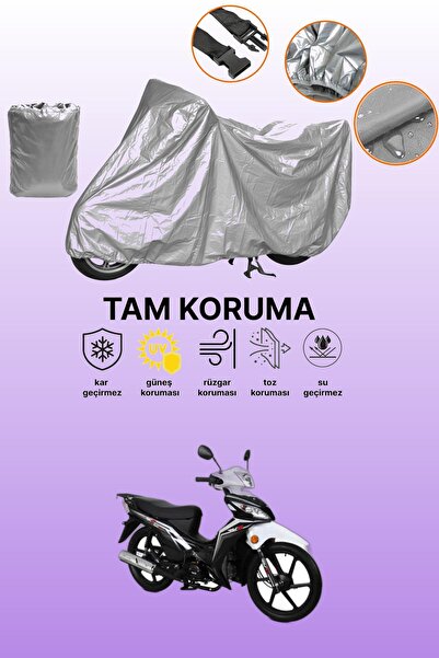 dokaca Gray Rks Rodos 100 Compatible Motorcycle Tarpaulin, Protective Cover, ...