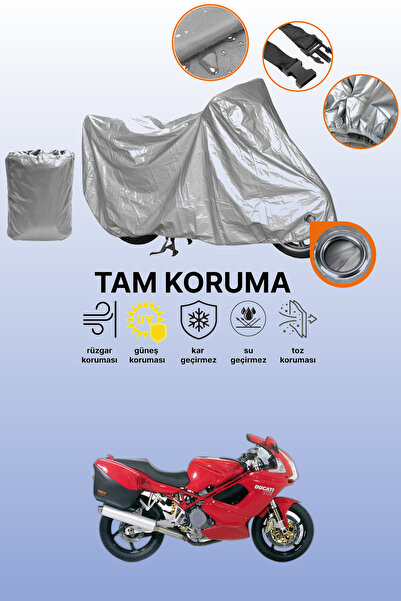 dokaca غطاء دراجة نارية رمادي اللون متوافق مع دوكاتي إس تي 3، غطاء واقي، غطاء...