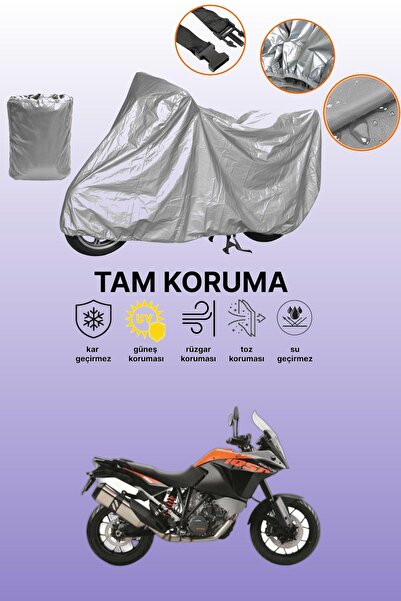 dokaca غطاء دراجة نارية رمادي اللون متوافق مع KTM 1050 Adventure، غطاء واقي، ...