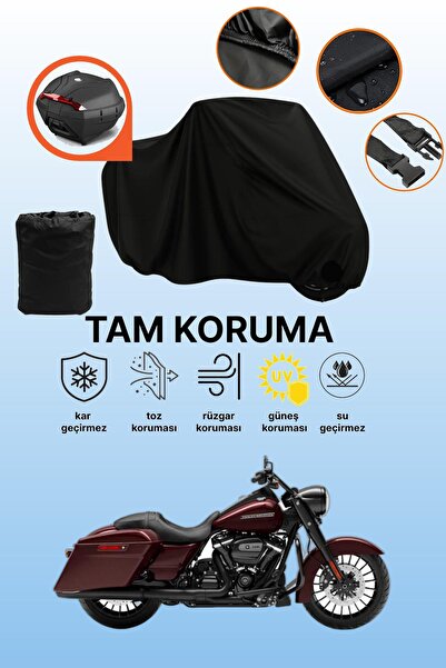 dokaca حقيبة خلفية سوداء متوافقة مع دراجة نارية هارلي ديفيدسون رود كينج الخاص...