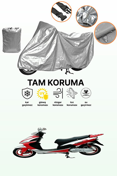 dokaca Gray Mondial 150 Hs Compatible Motorcycle Cover, Protective Cover, Mot...