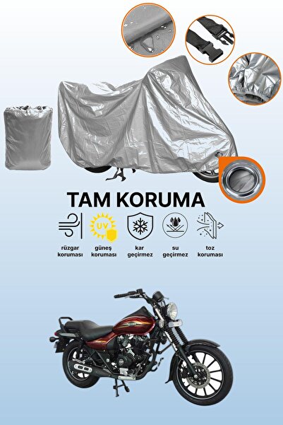 dokaca غطاء محرك متوافق مع Bajaj Avenger Street 150، غطاء واقي، باللون الرمادي