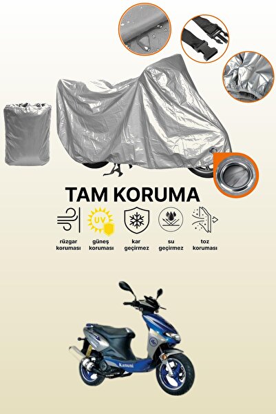 dokaca Gray Lock Compatible Kanuni Hussar 125 Compatible Motorcycle Cover, Pr...