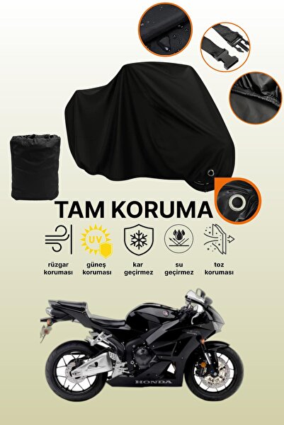 dokaca غطاء دراجة نارية متوافق مع هوندا CBR 600 RR، غطاء واقي أسود اللون