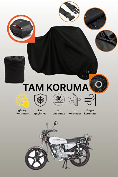 dokaca Black Lock and Tail Bag Compatible Mondial 100 Uag Compatible Motorcyc...