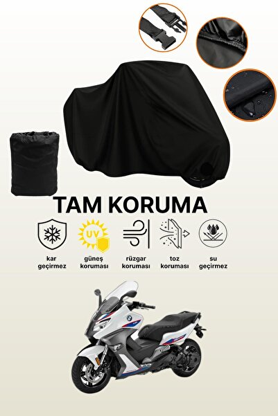dokaca Black Bmw C 650 Sport Compatible Motorbike Cover, Protective Cover, Mo...