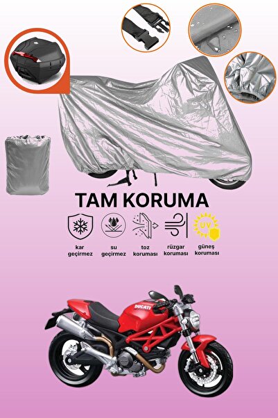 dokaca Gray Rear Bag Compatible Ducati Monster 696 Compatible Motorcycle Cove...