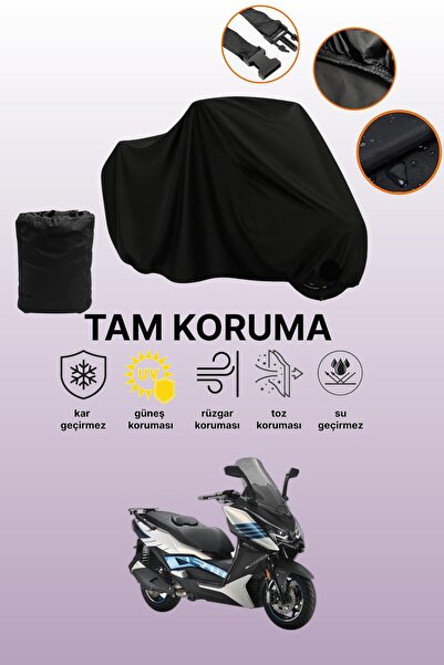 dokaca Black Arora Chinf 318 Compatible Motorcycle Cover, Protective Cover, M...