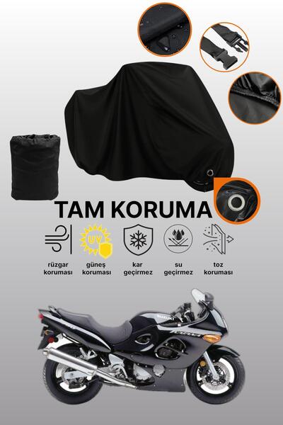 dokaca غطاء دراجة نارية متوافق مع سوزوكي GSX 750 F، غطاء واقي أسود اللون