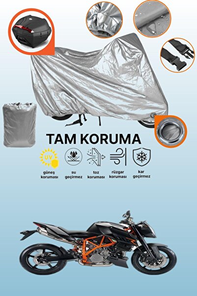 dokaca حقيبة خلفية وقفل باللون الرمادي متوافقة مع KTM 990 Super Duke، غطاء حم...