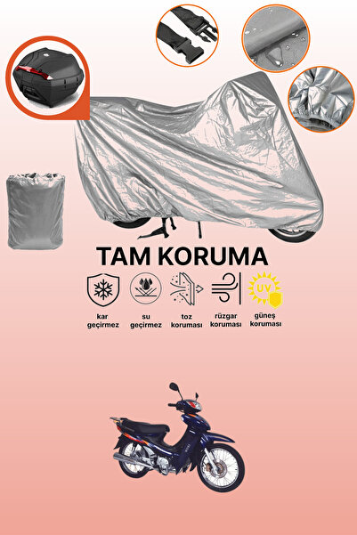 dokaca Gray Rear Bag Compatible Mondial 110 Kf Compatible Motorcycle Cover, P...
