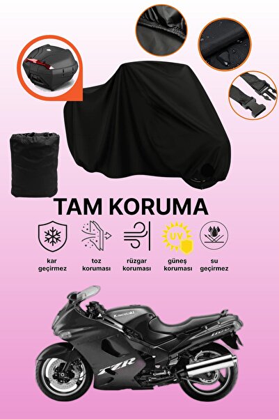 dokaca حقيبة خلفية سوداء متوافقة مع غطاء الدراجة النارية المتوافق مع Kawasaki...