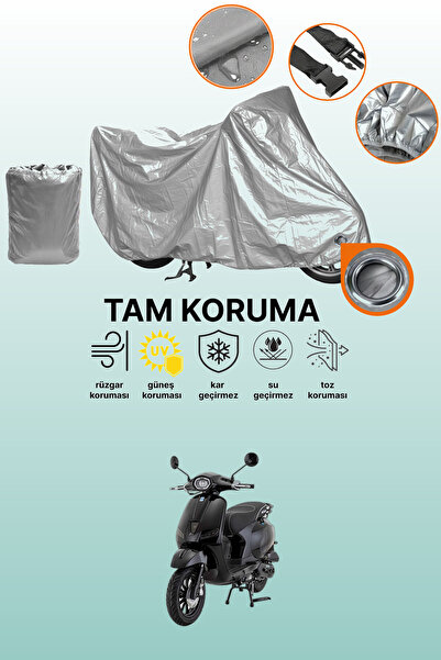 dokaca Gray Lock Compatible Mondial 50 Wing Compatible Motorcycle Cover, Prot...