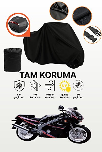 dokaca حقيبة خلفية سوداء متوافقة مع ياماها FZR 600، غطاء دراجة نارية متوافق، ...