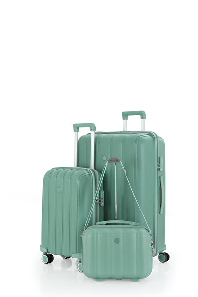 MÇS Polipropilen 3'lü Valiz Seti Büyük & Kabin & Makyaj V305