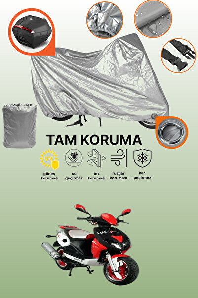 dokaca Gray Lock and Tail Bag Compatible Mondial 150 Rf Compatible Motorcycle...