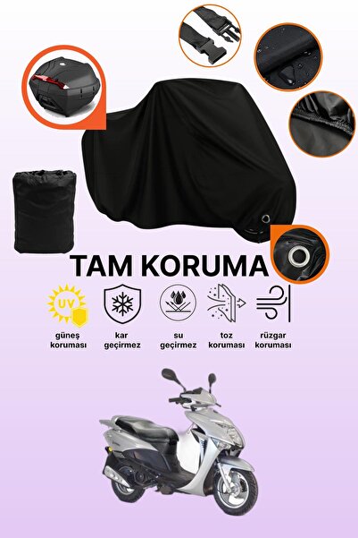 dokaca Black Lock and Tail Bag Compatible Kanuni Rs 125 Compatible Motorcycle...