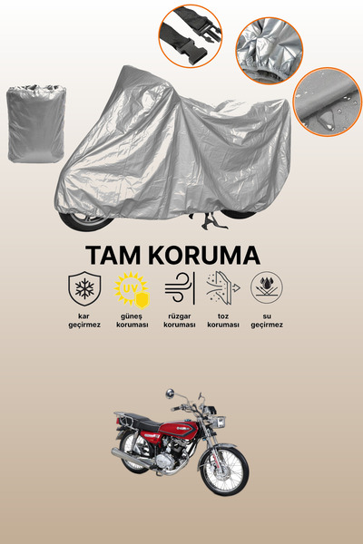 dokaca Gray Kuba Cheetah 50R Gold Compatible Motorcycle Cover, Protective Cov...