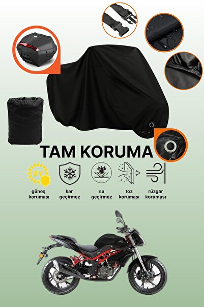 dokaca حقيبة خلفية سوداء وقماش متوافق مع دراجة نارية من نوع Benelli BN 125