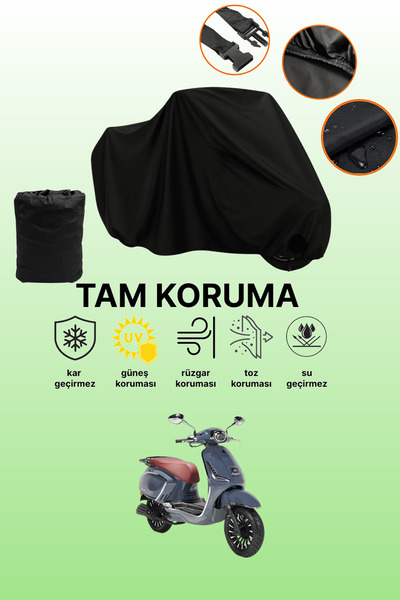 dokaca حقيبة خلفية سوداء وقفل غير متوافقة مع RKS Dark Blue 125 متوافقة مع قما...