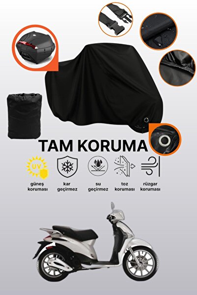 dokaca غطاء دراجة نارية متوافق مع بياجيو ليبرتي 200 مع قفل أسود وحقيبة خلفية،...