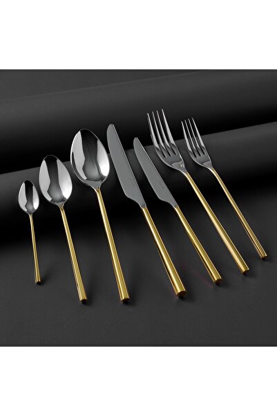 Jumbo 1001 Gold 84 Pieces 12 Person Fork Spoon Knife Set 500.01.01.6051
