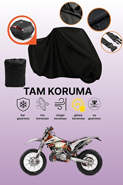 dokaca حقيبة خلفية سوداء متوافقة مع KTM 300 EXC Six Days، غطاء دراجة نارية مت...